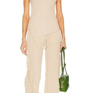 cult gaia Maude knit pant, ecru, S